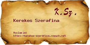 Kerekes Szerafina névjegykártya